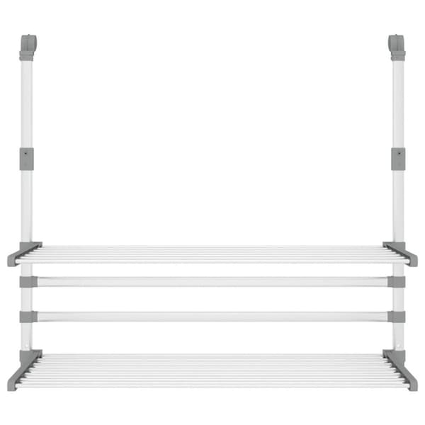 vidaXL Tørkestativ for balkong 89x25x(60-95) cm aluminium