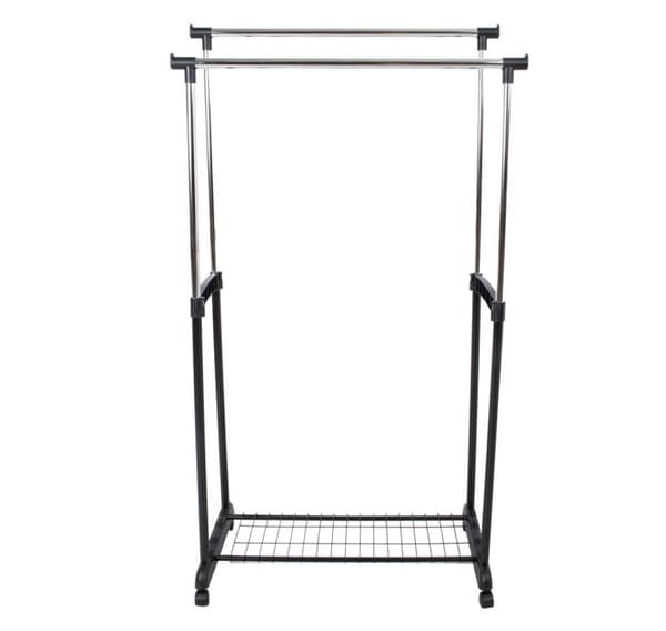 Vaateteline FRY kromi 83x43x93,5/168cm, teräs, muovi