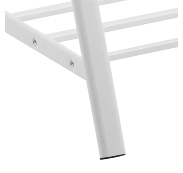 Klädställ BRENT, 117x59xH165cm, metall vit/krom