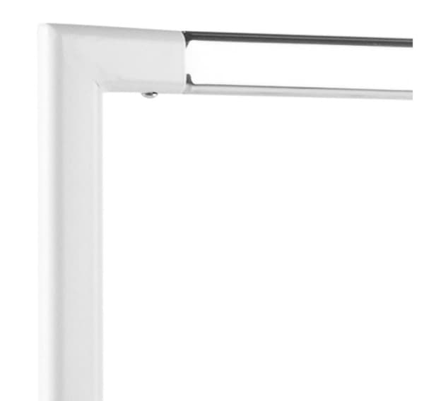Klädställ BRENT, 117x59xH165cm, metall vit/krom
