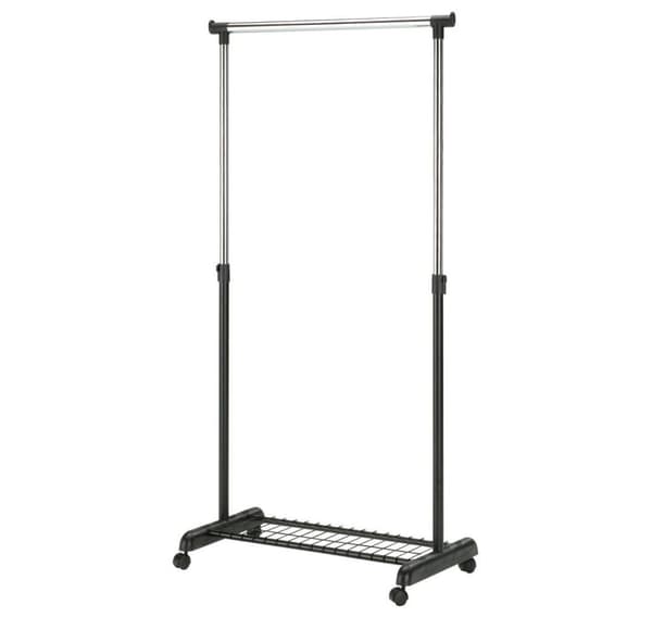 Kleshengervogn FRANK 83x43xH93,5-168cm, sort/krom