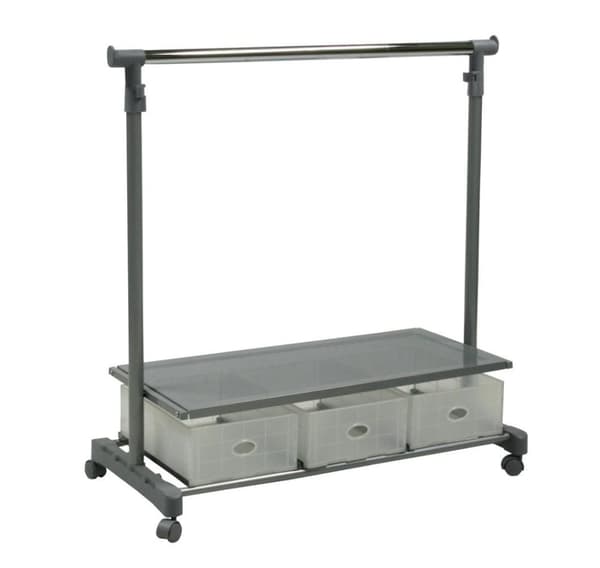 Bøjlevogn FORD 94x42xH93,5-168cm, sølv