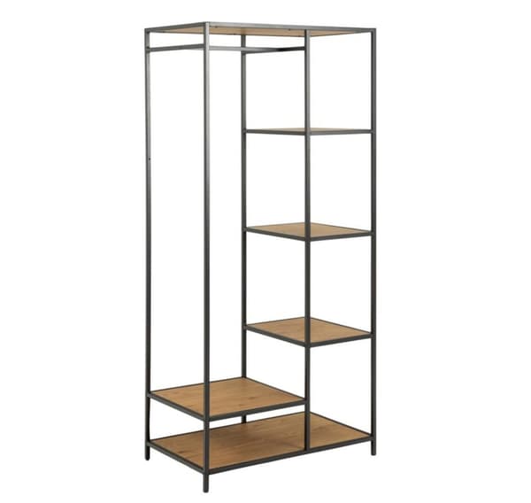 Klesstativ SEAFORD, 77x45xH165cm, villeik/svart
