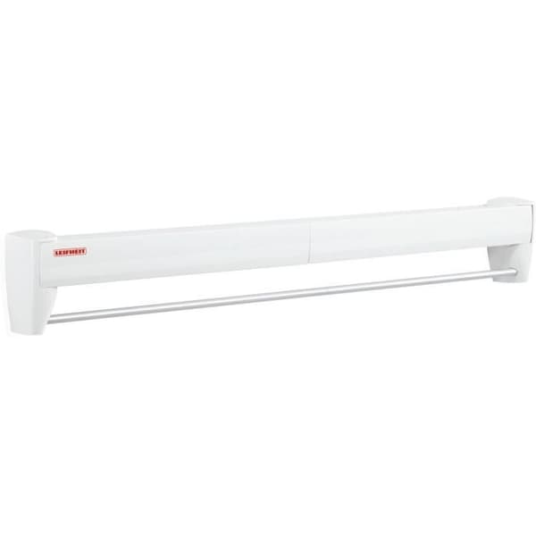 Väggtork Leifheit Telegant 36 Protect Plus 83201, utdragbar väggtork med 5 stänger på 72 cm, rostfritt material, vit