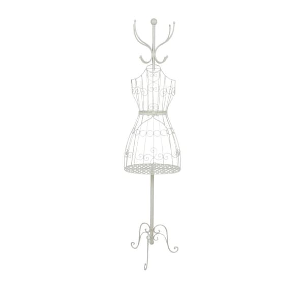 Kleshenger / mannequin SANDY 40x30xH172cm, antikk hvit