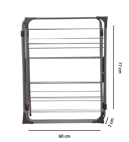 Sammenklappelig lodret tørrestativ 58 x 55 x 138 cm - Metal