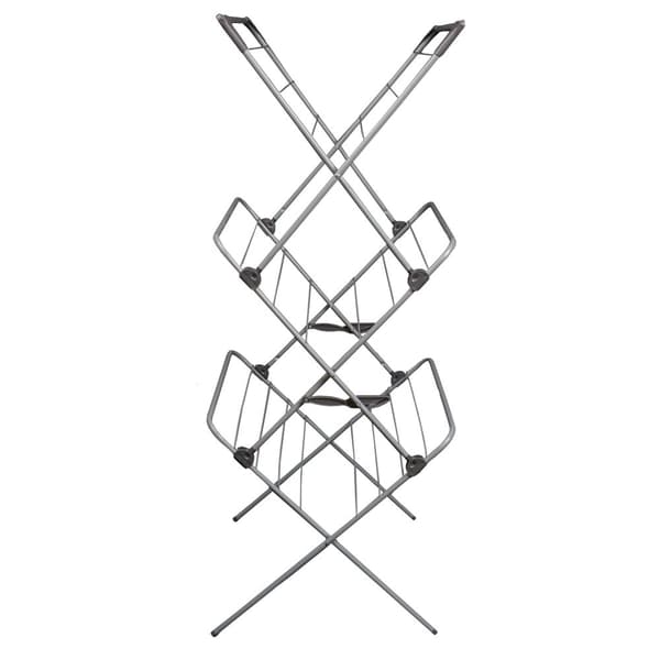 Sammenklappelig lodret tørrestativ 58 x 55 x 138 cm - Metal