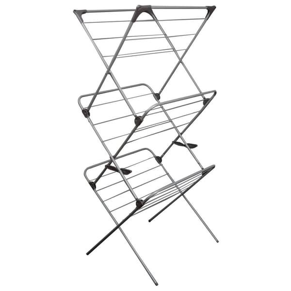 Sammenklappelig lodret tørrestativ 58 x 55 x 138 cm - Metal