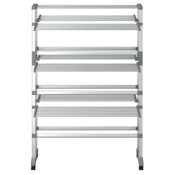 vidaXL Pyykinkuivausteline pyörillä 89x64x129 cm alumiini -  Pyykinkuivaustelineet