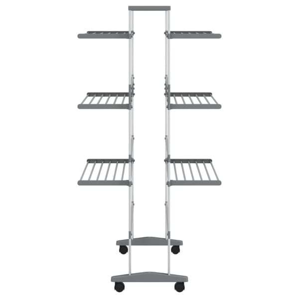 vidaXL Pyykinkuivausteline pyörillä 89x64x129 cm alumiini -  Pyykinkuivaustelineet