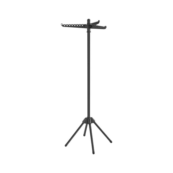 Rootz bærbart sort vaskestativ - Vaskestativ - Tørrestativ - Rustfrit stål - Plastik - Letvægts - Kompakt design - Nem montering - 65 cm x 65 cm x 150