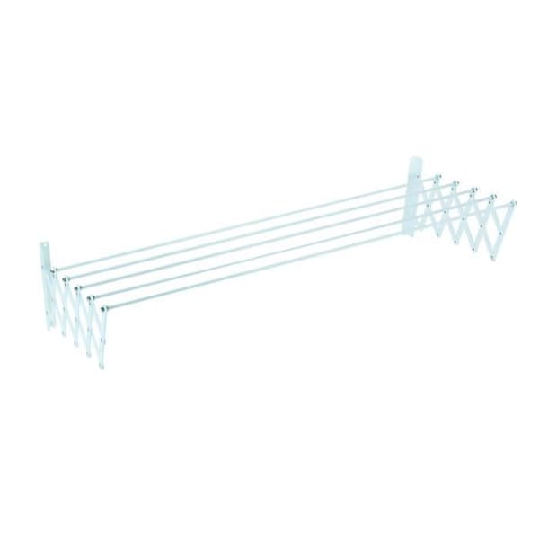 SAUVIC Utdragbar plastbelagd torktumlare 160 cm - Vit