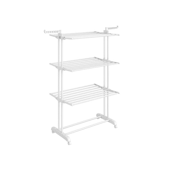 Disende rack - 4 niveauer - sammenfoldelige vinger - grå hjul