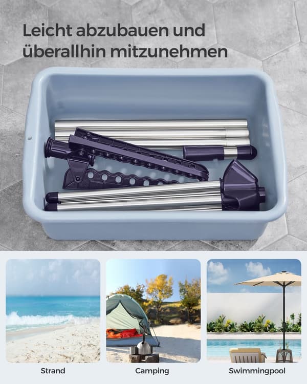 Tørringsstativ - med 3 roterende arme og 4 ben - Blauwver