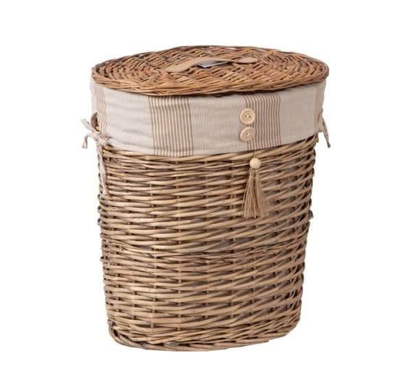 Vasketøjskurv WILLI STRIPE 41x29xH45cm