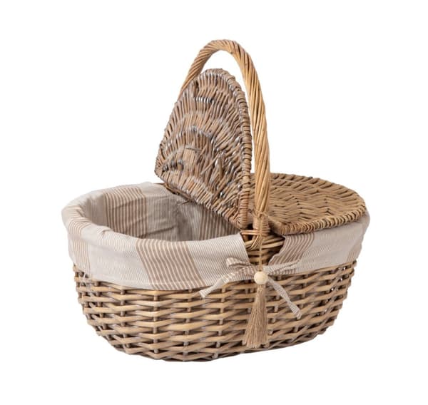 Piknikkurv WILLI STRIP 40x32xH17/40cm