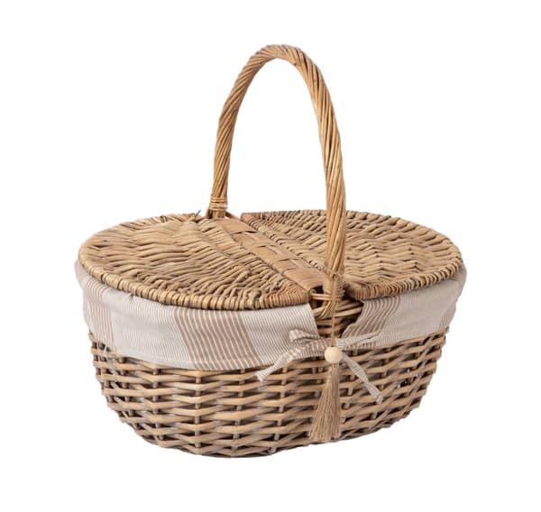 Piknikkurv WILLI STRIP 40x32xH17/40cm