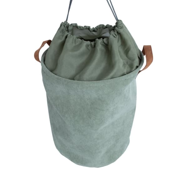 Vasketøjskurv LIDO LEO D38xH48cm, grøn