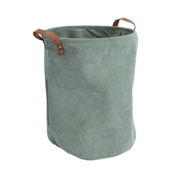 Vasketøjskurv LIDO LEO D38xH48cm, grøn