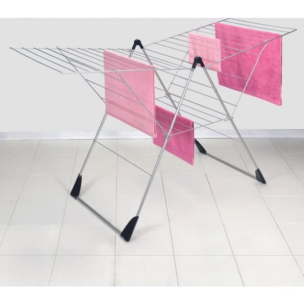 Metaltex Vento Tørrestativ 30 m Line 110x177x67 cm Sølv/Sort