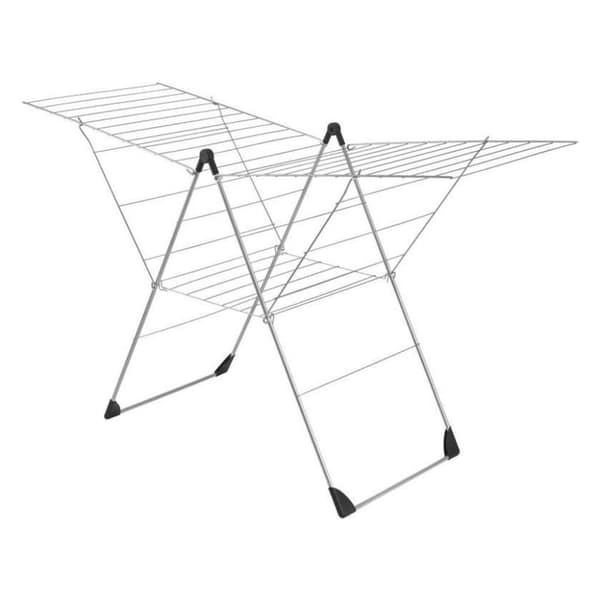 Metaltex Vento Tørrestativ 30 m Line 110x177x67 cm Sølv/Sort