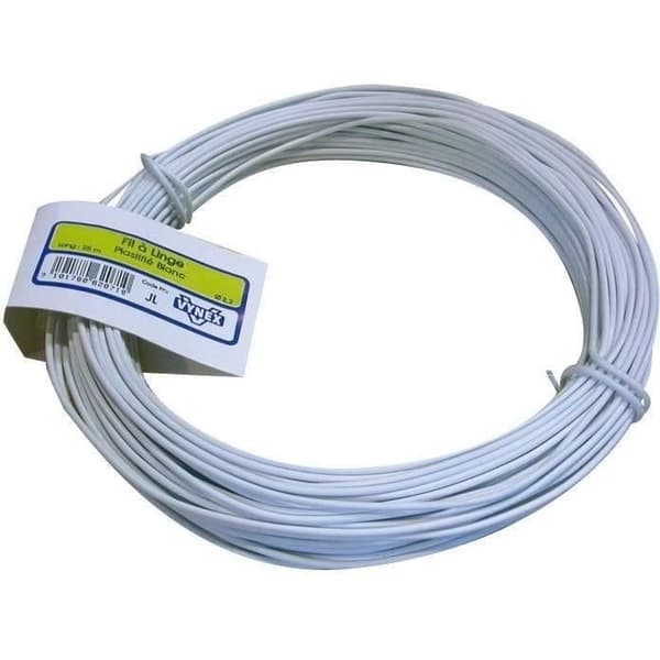 Plastiksnöre - D: 2,2 mm - 25 m vit