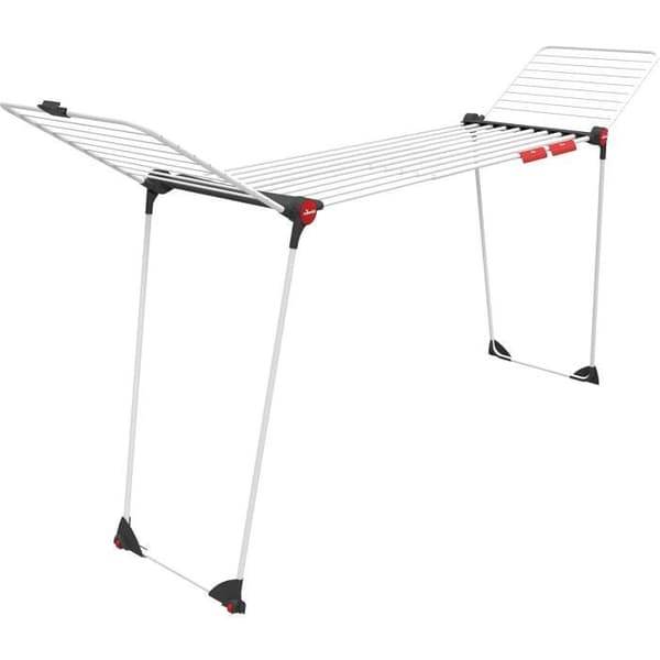Vileda Infinity Flex Plus klädstreck - Förlängningsbar upp till 2 m - Vit/ Svart/ Röd