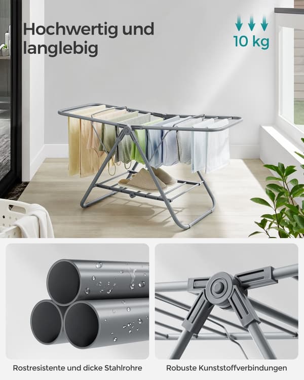 Tøjstativ, SONGMICS, 44 x 101 x 54 cm, duegrå