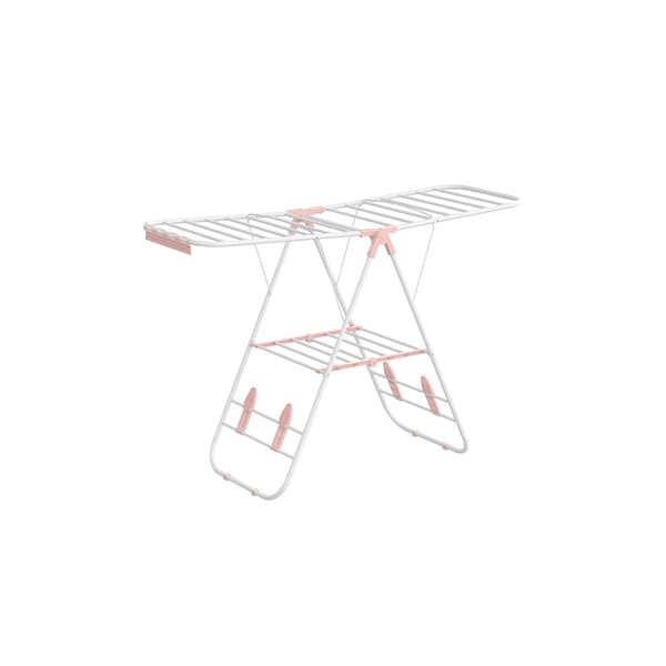 Kuivausteline, SONGMICS taitettava, hopea, 16 m, 51x147x(97/112/128) cm