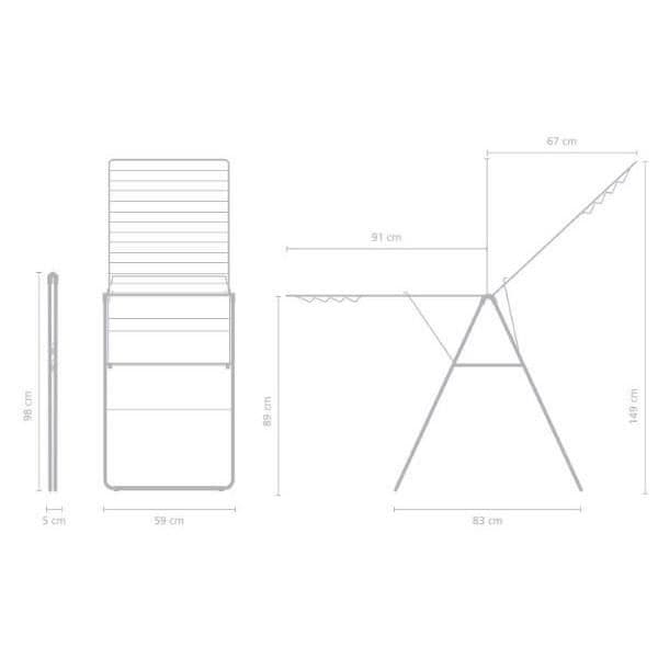 BRABANTIA HangOn Torktumlare, 25m - Svart