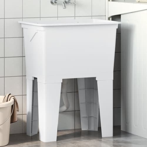 Tvättbalja vit 59x41x75 cm harts