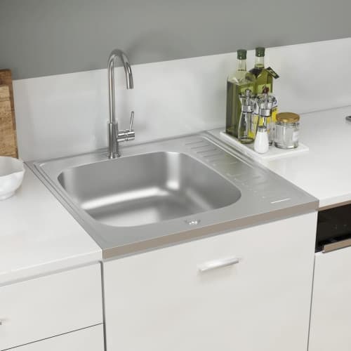 Diskho med avrinningsyta silver 600x600x155 mm rostfritt stål