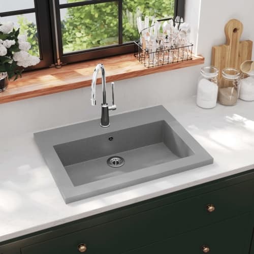 Handfat granit 600x450x120 mm grå