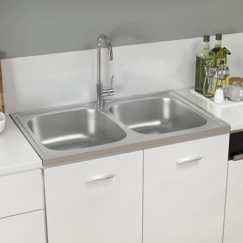 Dubbla diskhoar silver 800x500x155 mm rostfritt stål