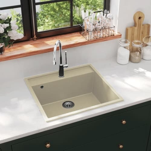 Diskho med bräddavlopp beige granit