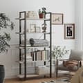 Miniatyrbillede 2 af 5: Bogreol, VASAGLE LLS055B02, 33,5x105x177,5 cm, Sort