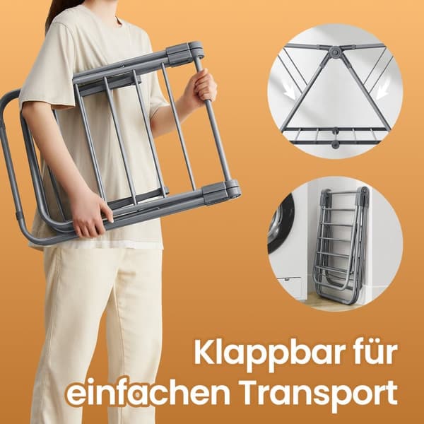 Kuivausrumpu, SONGMICS, 44x101x54 cm, Harmaa