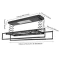 Miniatyrbillede 2 af 2: Elektrisk Tørrestativ, Justerbar Stanglængde 130-215 cm, Fjernbetjening,sort