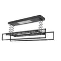 Miniatyrbillede 1 af 2: Elektrisk Tørrestativ, Justerbar Stanglængde 130-215 cm, Fjernbetjening,sort