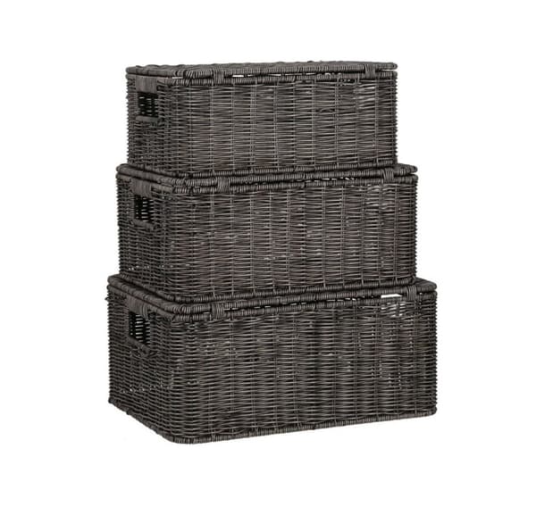 Basket BASILE 34x24xH15cm, dark