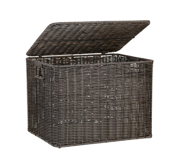 Basket BASILE 42,5x34xH31cm, dark