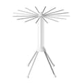 Miniatyrbillede 2 af 2: Foldbar cylinder tørrestativ, 16 tørrestænger, udtrækkelig, stående,16 Stænger, HVID