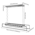 Miniatyrbillede 2 af 2: Elektrisk Tørrestativ, Fjernbetjening, Justerbar Længde 130-215 cm, LED Lys,Sølv