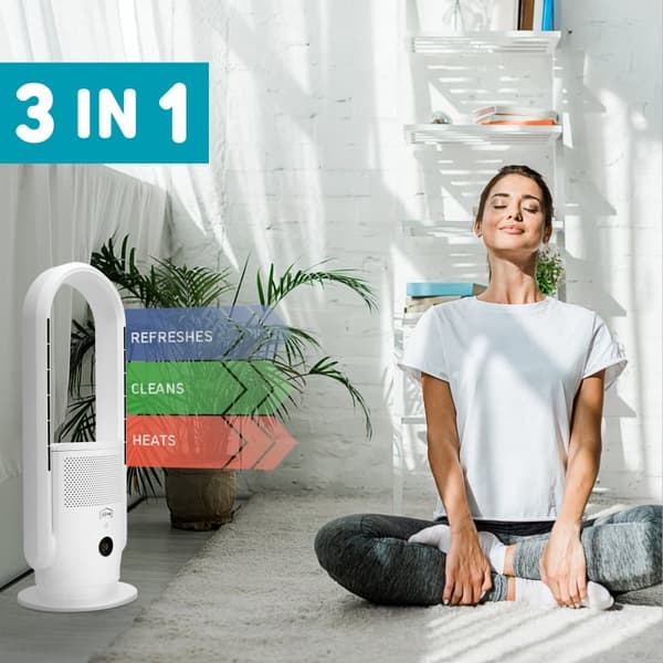 djive ARC Heater 3in1 tuuletin, HEPA 14 ilmanpuhdistin ja lämmitin, valkoinen