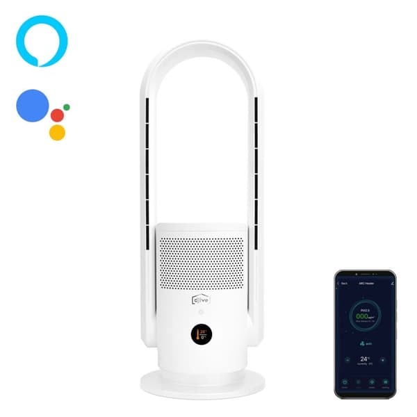 djive ARC Heater 3in1 fläkt, HEPA 14 luftrenare och värmare, vit
