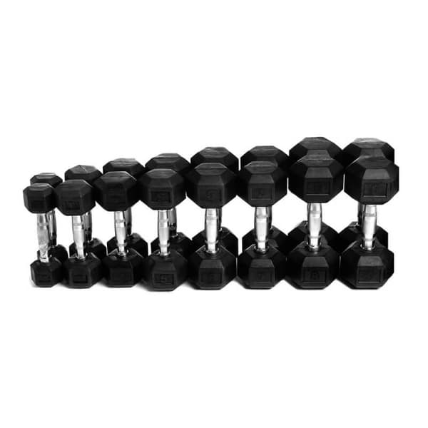 Hexhantelset med ställ, 6-par: 2 - 9 kg, Abilica