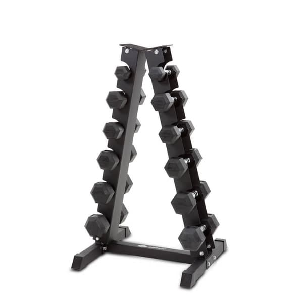 Hexhantelset med ställ, 6-par: 2 - 9 kg, Abilica