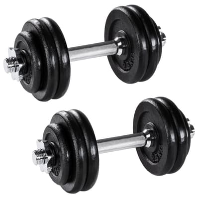 Hantelset förkromat - 2 x 15 kg