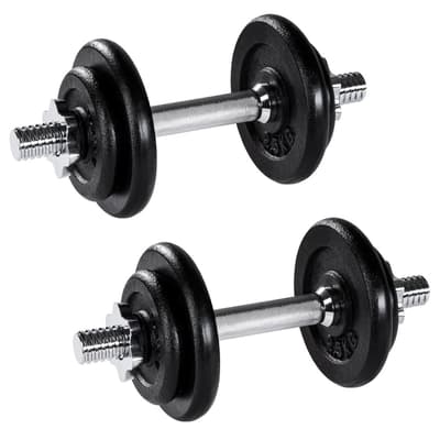 Hantelset förkromat - 2 x 10 kg