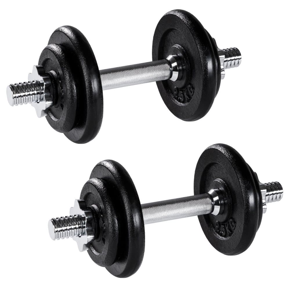2 Håndvægte forkromet - 2 x 10 kg